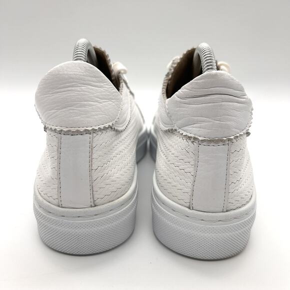 Ateliers Shoes Mens Size 41 White Woven Leather Low‎ Top Casual Sneakers Comfort - Picture 6 of 9